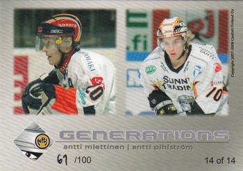 2007-08 Cardset Finland - Generations - Variations 1 #14 Antti Miettinen / Antti Pihlström Back