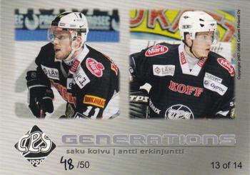 2007-08 Cardset Finland - Generations - Variations 2 #13 Saku Koivu / Antti Erkinjuntti Back