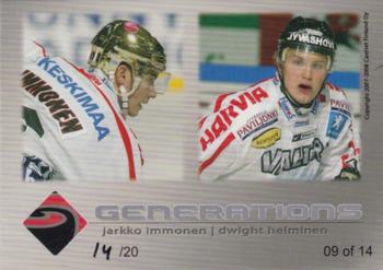 2007-08 Cardset Finland - Generations - Variations 3 #09 Jarkko Immonen / Dwight Helminen Back