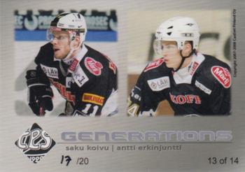2007-08 Cardset Finland - Generations - Variations 3 #13 Saku Koivu / Antti Erkinjuntti Back