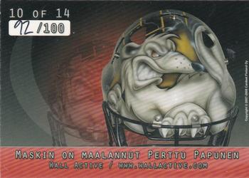 2007-08 Cardset Finland - Mad Masks - Red #10 Tuomas Tarkki Back