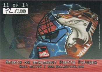 2007-08 Cardset Finland - Mad Masks - Red #11 Petri Vehanen Back