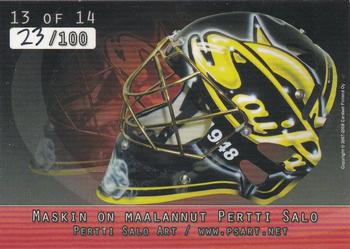 2007-08 Cardset Finland - Mad Masks - Red #13 Joni Puurula Back