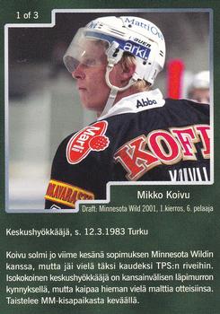 2003-04 Cardset Finland - Vintage 1983 #1 Mikko Koivu Back