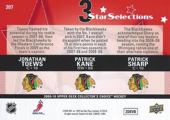 2009-10 Collector's Choice #207 Patrick Sharp / Patrick Kane / Jonathan Toews Back