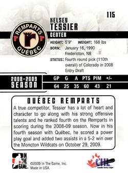 2009-10 In The Game Heroes and Prospects #115 Kelsey Tessier Back