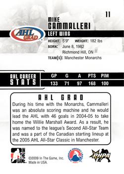 2009-10 In The Game Heroes and Prospects #11 Mike Cammalleri Back