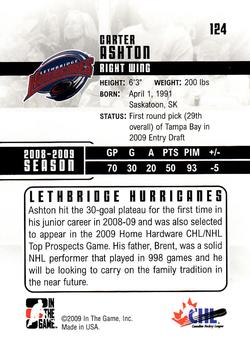 2009-10 In The Game Heroes and Prospects #124 Carter Ashton Back