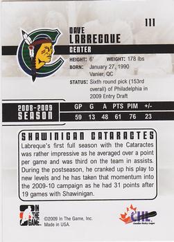 2009-10 In The Game Heroes and Prospects #111 Dave Labrecque Back