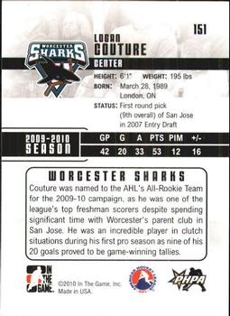 2009-10 In The Game Heroes and Prospects #151 Logan Couture Back
