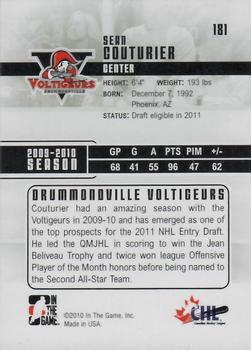 2009-10 In The Game Heroes and Prospects #181 Sean Couturier Back