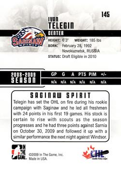 2009-10 In The Game Heroes and Prospects #145 Ivan Telegin Back