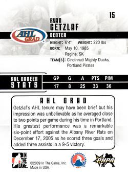2009-10 In The Game Heroes and Prospects #15 Ryan Getzlaf Back