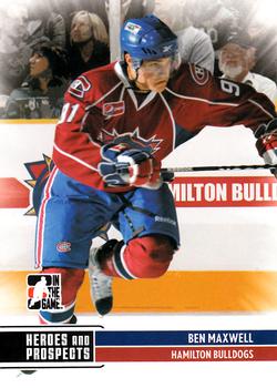 2009-10 In The Game Heroes and Prospects #28 Ben Maxwell Front
