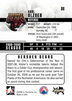 2009-10 In The Game Heroes and Prospects #36 Karl Alzner Back