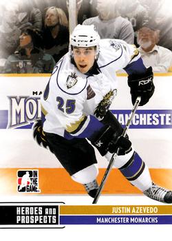 2009-10 In The Game Heroes and Prospects #38 Justin Azevedo Front