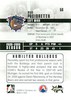 2009-10 In The Game Heroes and Prospects #56 Max Pacioretty Back