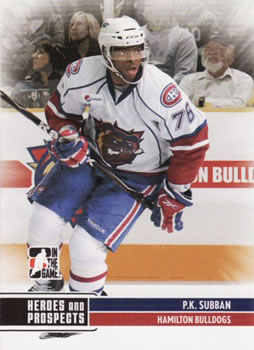 2009-10 In The Game Heroes and Prospects #64 P.K. Subban Front