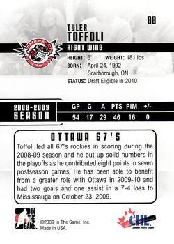 2009-10 In The Game Heroes and Prospects #88 Tyler Toffoli Back