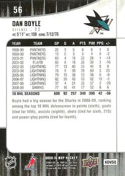 2009-10 Upper Deck MVP #56 Dan Boyle Back