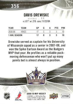2009-10 Upper Deck MVP #356 Davis Drewiske Back