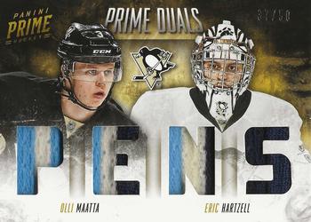 2013-14 Panini Prime - Prime Duals Prime #D-MH Eric Hartzell / Olli Maatta Front