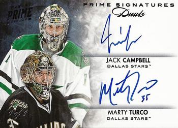 2013-14 Panini Prime - Prime Signatures Duals Black #SD-CT Jack Campbell / Marty Turco Front