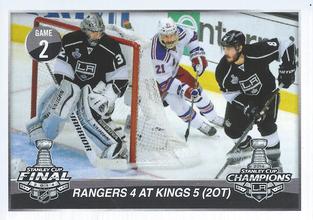 2014-15 Panini Stickers #470 Stanley Cup Finals/ Rangers 4; Kings 5 Front