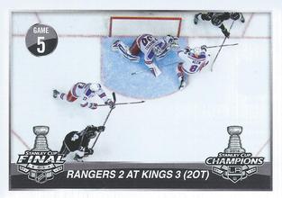 2014-15 Panini Stickers #473 Stanley Cup Finals/ Rangers 2; Kings 3 Front