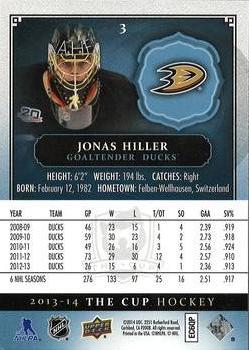 2013-14 Upper Deck The Cup #3 Jonas Hiller Back