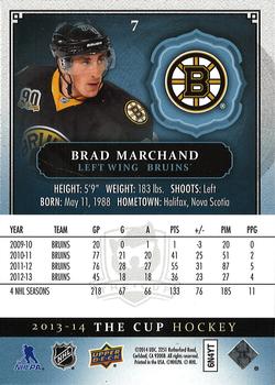 2013-14 Upper Deck The Cup #7 Brad Marchand Back