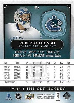 2013-14 Upper Deck The Cup #82 Roberto Luongo Back
