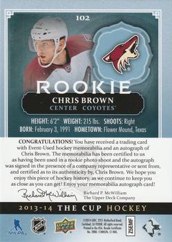 2013-14 Upper Deck The Cup #102 Chris Brown Back