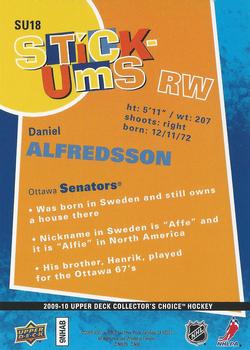 2009-10 Collector's Choice - Stick-Ums #SU18 Daniel Alfredsson Back