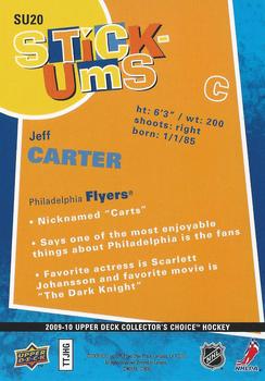 2009-10 Collector's Choice - Stick-Ums #SU20 Jeff Carter Back