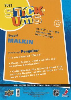 2009-10 Collector's Choice - Stick-Ums #SU23 Evgeni Malkin Back