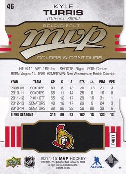 2014-15 Upper Deck MVP - Colors and Contours #46 Kyle Turris Back