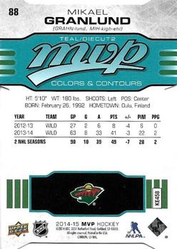 2014-15 Upper Deck MVP - Colors and Contours #88 Mikael Granlund Back
