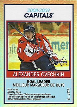 2009-10 O-Pee-Chee - Team Checklists #TC30 Alexander Ovechkin Front
