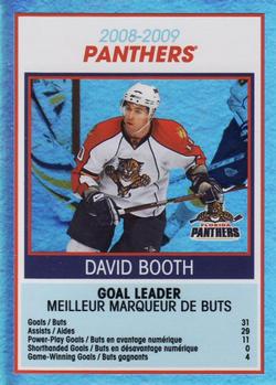 2009-10 O-Pee-Chee - Team Checklists #TC13 David Booth Front