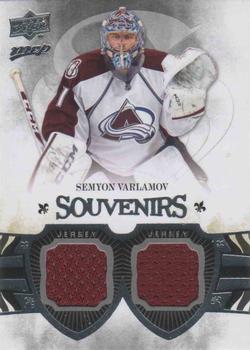 2014-15 Upper Deck MVP - Souvenirs Combos #SJS-SV Semyon Varlamov Front