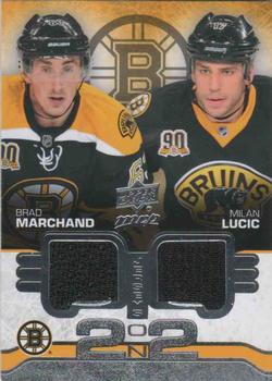 2014-15 Upper Deck MVP - 2 on 2 #2J-BOS/MON Brad Marchand / Milan Lucic / P.K. Subban / Max Pacioretty Front