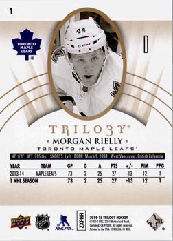 2014-15 Upper Deck Trilogy #1 Morgan Rielly Back