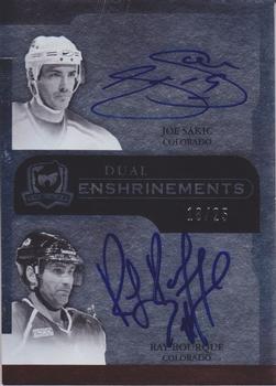 2011-12 Upper Deck The Cup - Enshrinements Dual #CE2-SB Joe Sakic / Ray Bourque Front
