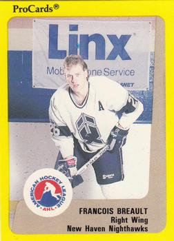 1989-90 ProCards AHL #2 Francois Breault Front
