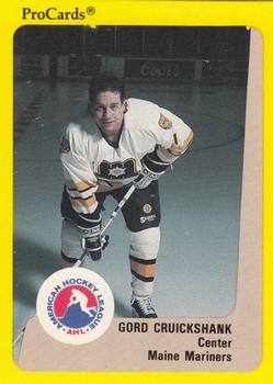 1989-90 ProCards AHL #62 Gord Cruickshank Front