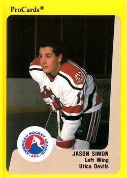 1989-90 ProCards AHL #203 Jason Simon Front