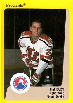 1989-90 ProCards AHL #226 Tim Budy Front