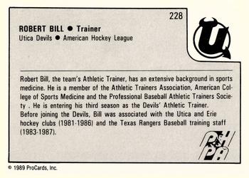1989-90 ProCards AHL #228 Robert Bill Back