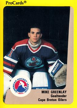 1989-90 ProCards AHL #133 Mike Greenlay Front